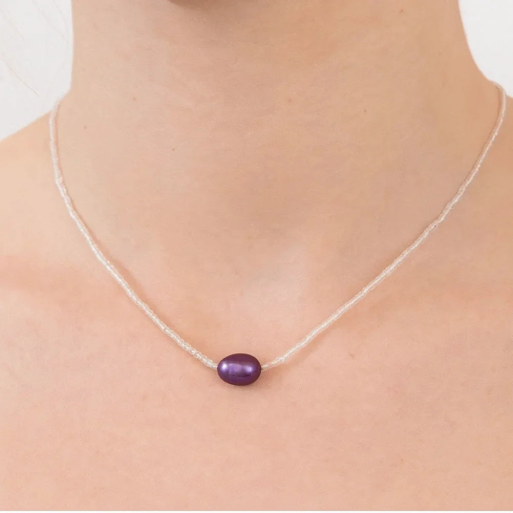 Artistic Retro Freshwater Pearl Necklace – Handmade Bohemian Pendant Jewelry