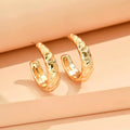 Elariah Geometric Irregular Acrylic Stud Earrings – Metallic Finish Minimalist Rhinestone Statement Earrings for Women