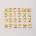Golden Initial Necklace – Chunky Bubble Letter Pendant in Stainless Steel | Elariah Jewelry
