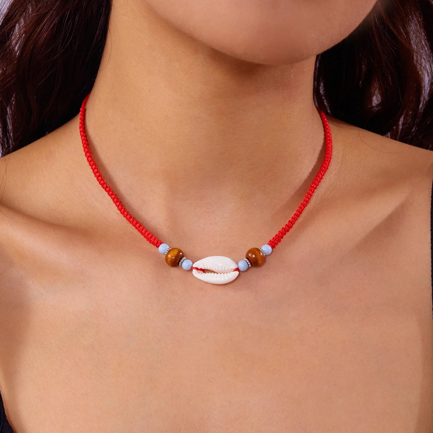 Bohemian Beach Shell Necklace – Seashell & Starfish Pendant Choker for Women