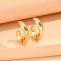 Elariah Geometric Irregular Acrylic Stud Earrings – Metallic Finish Minimalist Rhinestone Statement Earrings for Women