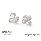 Unift Vintage Flower Stud Earrings for Women – Bohemian 14K Gold-Plated Stainless Steel Statement Jewelry