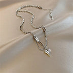 Creative Sweet Heart Pendant Necklace – Adjustable Clavicle Chain Jewelry for Women & Girls