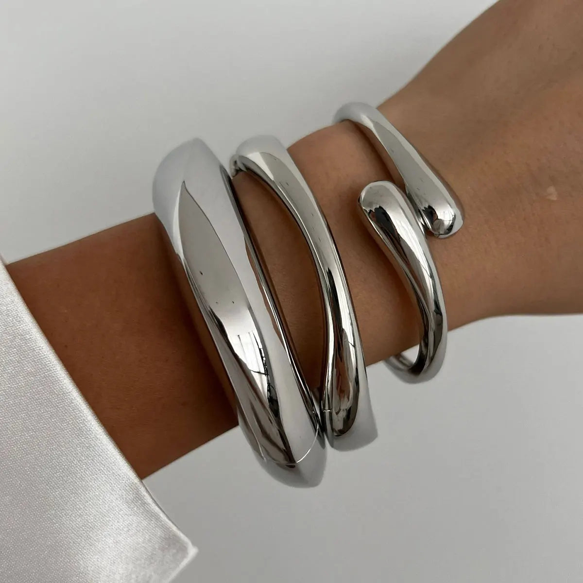Elariah Bold Irregular Gold Wide Cuff Bangle – Statement Glossy Geometric Bracelet (6cm)