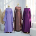 Elariah Shimmering Eid Kaftan Abaya – Extra Loose Fit Butterfly Sleeve Maxi Dress for Ramadan, Evening & Party Wear
