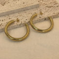 Classic Large Stainless Steel Hoop Earrings – Gold & Silver Tone, 30/40/50mm