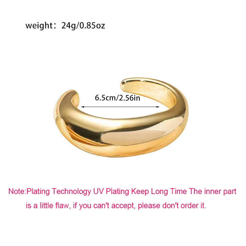 Irregular Geometric Cuff Bangle Bracelet for Women – Bold Statement Fashion Bracelet, Trendy Open Cuff Jewelry