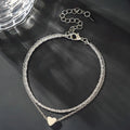 Elariah 925 Silver Plated CZ Zircon Anklet Bracelet – Waterproof Dainty Layered Chain Anklet for Women