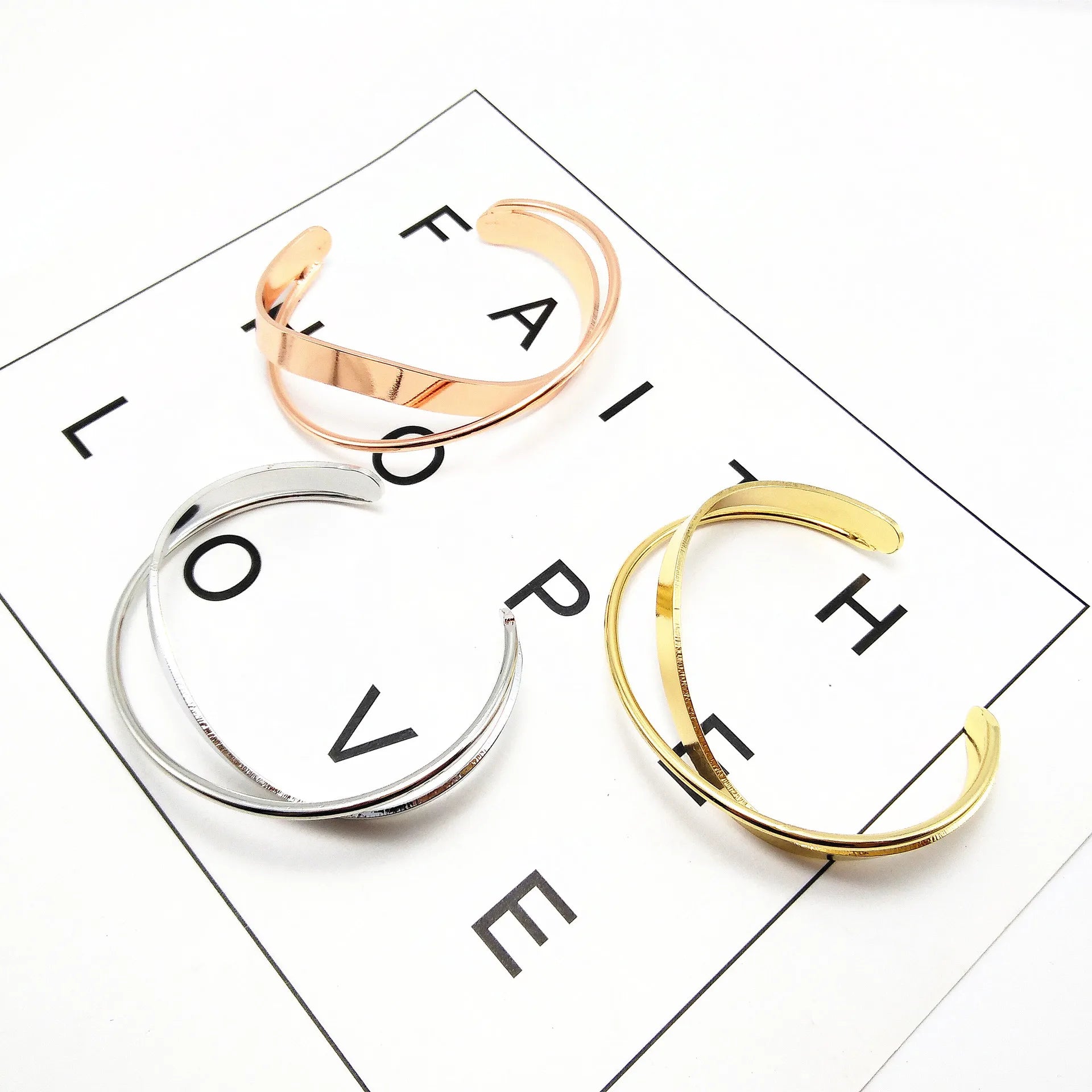 Gold Plated Mobius Stainless Steel Bracelet – Adjustable Women’s Luxury Bangle