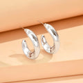 Elariah Geometric Irregular Acrylic Stud Earrings – Metallic Finish Minimalist Rhinestone Statement Earrings for Women