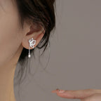 Elariah 925 Sterling Silver Hollow Butterfly Stud Earrings – Hypoallergenic Crystal Butterfly Earrings for Women