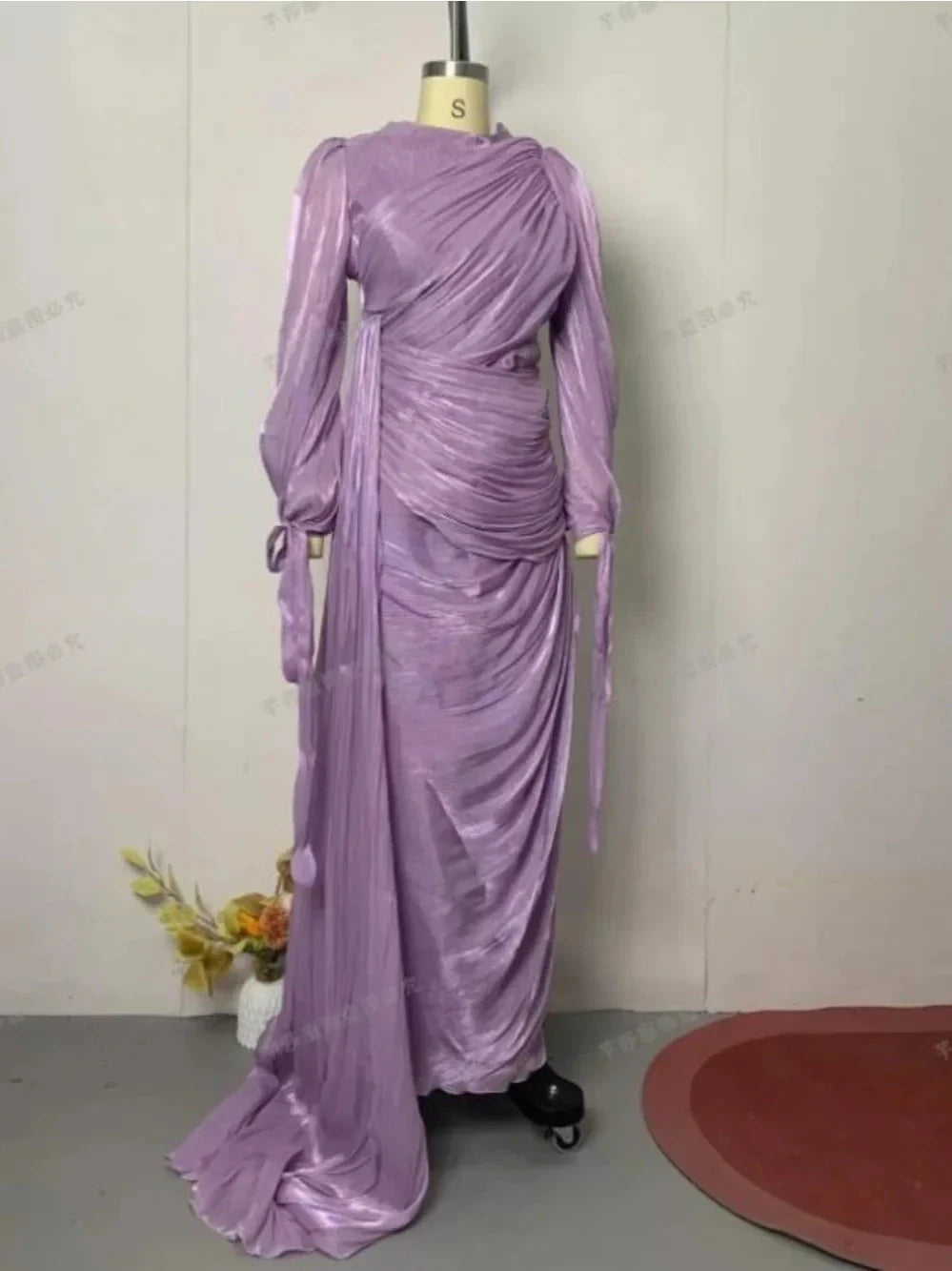 Elariah Silky Modest Satin-Feel Kaftan Maxi Dress for Women – Long Sleeve Muslim Abaya, Jalabiya, Casual & Occasion Wear