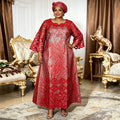 Elariah Women's African Dashiki Kaftan Maxi Dress – Traditional Bazin Style Modest Abaya Robe