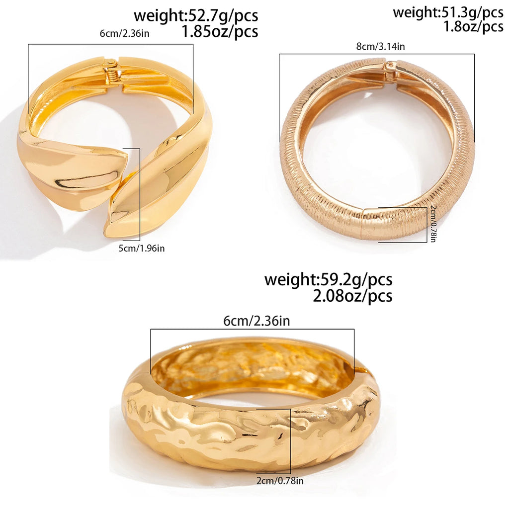 Elariah Chunky Wide Open Cuff Bracelet – Bold Geometric Metal Bangle for Women & Men | Gold or Silver Statement Jewellery