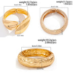 Elariah Chunky Wide Open Cuff Bracelet – Bold Geometric Metal Bangle for Women & Men | Gold or Silver Statement Jewellery