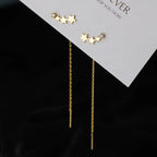 Elegant Pearl Long Tassel Drop Earrings – Fashion Metal Chain Jewelry for Women