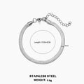 Classic Flat Snake Chain Choker Necklace – Stainless Steel Herringbone Design in Gold & Silver