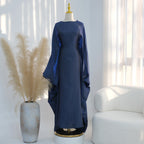 Elariah Shimmering Eid Kaftan Abaya – Extra Loose Fit Butterfly Sleeve Maxi Dress for Ramadan, Evening & Party Wear