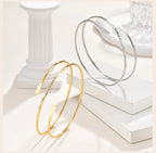 Minimalist Gold Plated Upper Arm Cuff Bracelet – Trendy Statement Armband Jewelry for Women