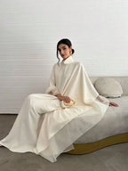 Elegant Middle Eastern Abaya Kaftan – Loose Fit Full Sleeve Modest Maxi Dress for Evening & Occasion Wear