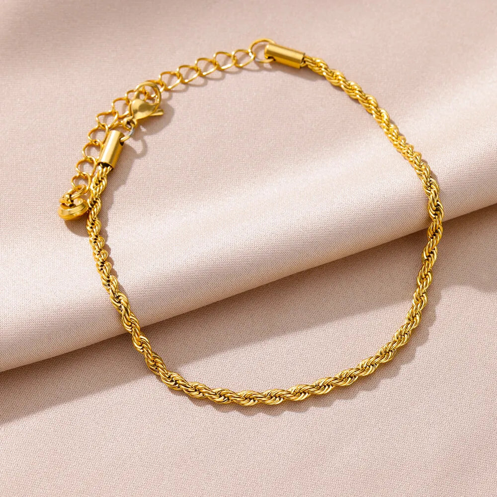 Elariah 18K Gold-Plated Stainless Steel Pearl Anklet for Women – Classic Imitation Pearl Beach Ankle Bracelet
