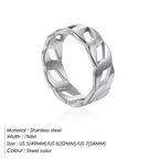 316L Stainless Steel Fashion Ring – Durable, Non-Fading Band for Women