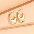 Elariah Geometric Irregular Acrylic Stud Earrings – Metallic Finish Minimalist Rhinestone Statement Earrings for Women
