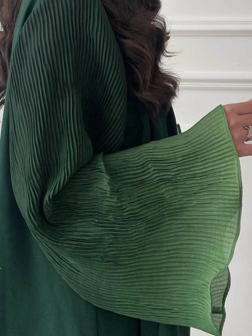 Abaya Elariah à manches évasées sans fermeture pour femme – Caftan maxi pudique, robe islamique ample à manches longues