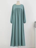Elariah Luxury Modest Abaya Dress for Women – Solid Colour Long Sleeve Islamic Kaftan Maxi Dress for Ramadan, Eid & Everyday Wear