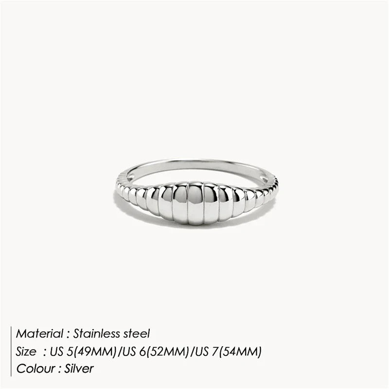 316L Stainless Steel Fashion Ring – Durable, Non-Fading Band for Women