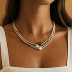Artistic Retro Freshwater Pearl Necklace – Handmade Bohemian Pendant Jewelry