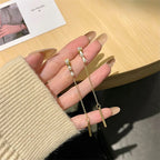 Elegant Pearl Long Tassel Drop Earrings – Fashion Metal Chain Jewelry for Women