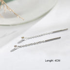Elegant Pearl Long Tassel Drop Earrings – Fashion Metal Chain Jewelry for Women