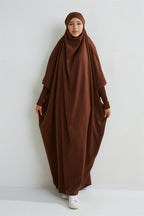 Elariah Abaya de Oración con Capucha para Mujer – Vestido Maxi Jilbab Islámico Holgado con Mangas Fruncidas