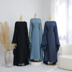 Elariah Shimmering Eid Kaftan Abaya – Extra Loose Fit Butterfly Sleeve Maxi Dress for Ramadan, Evening & Party Wear