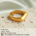 316L Stainless Steel Fashion Ring – Durable, Non-Fading Band for Women