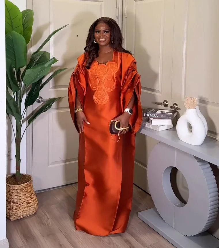 Elariah Women's African Dashiki Kaftan Maxi Dress – Traditional Ankara Style Modest Abaya Gown