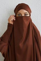 Elariah Abaya de Oración con Capucha para Mujer – Vestido Maxi Jilbab Islámico Holgado con Mangas Fruncidas