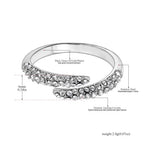 JeeMango Double Circle Stainless Steel Ring for Women – 18K Gold Plated, Waterproof, Trendy Fashion Jewelry
