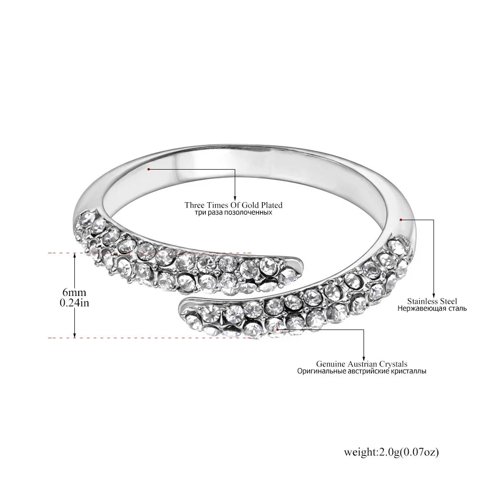 JeeMango Double Circle Stainless Steel Ring for Women – 18K Gold Plated, Waterproof, Trendy Fashion Jewelry