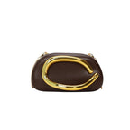 Elariah Structured PU Leather Clutch Bag with Metal Handle – Women’s Evening Crossbody & Handheld Party Purse