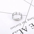 JeeMango Double Circle Stainless Steel Ring for Women – 18K Gold Plated, Waterproof, Trendy Fashion Jewelry