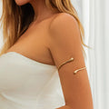 Vintage Water Drop Geometric Upper Arm Bracelet – Adjustable Cuff Bangle for Women