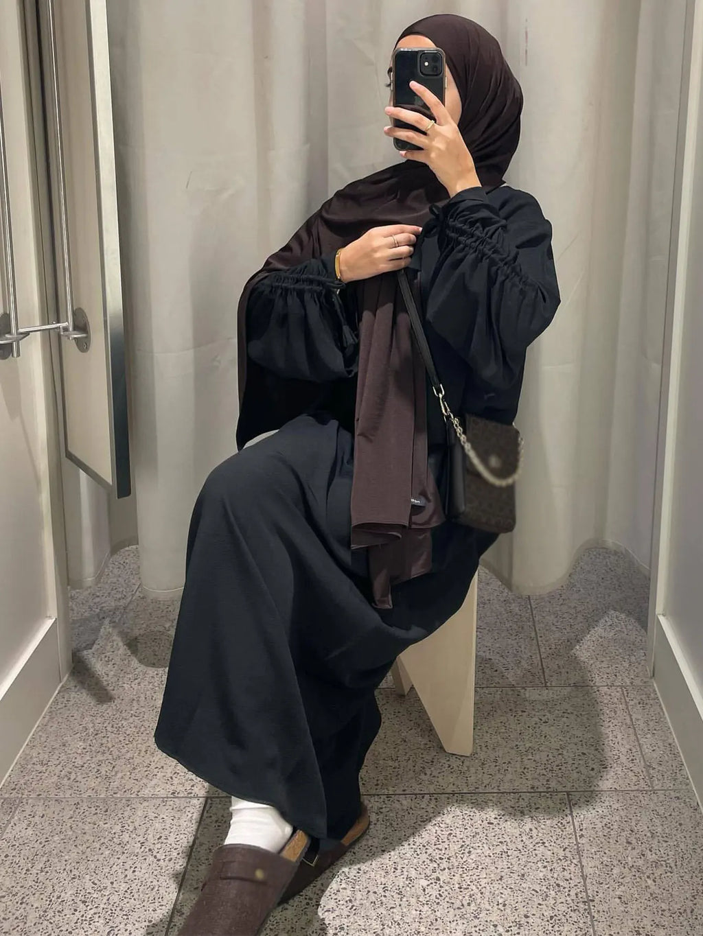Robe Abaya Elariah Modeste à Manches Lacées pour Femme – Kaftan Islamique Maxi Ample pour l'Aïd, le Ramadan et le Quotidien