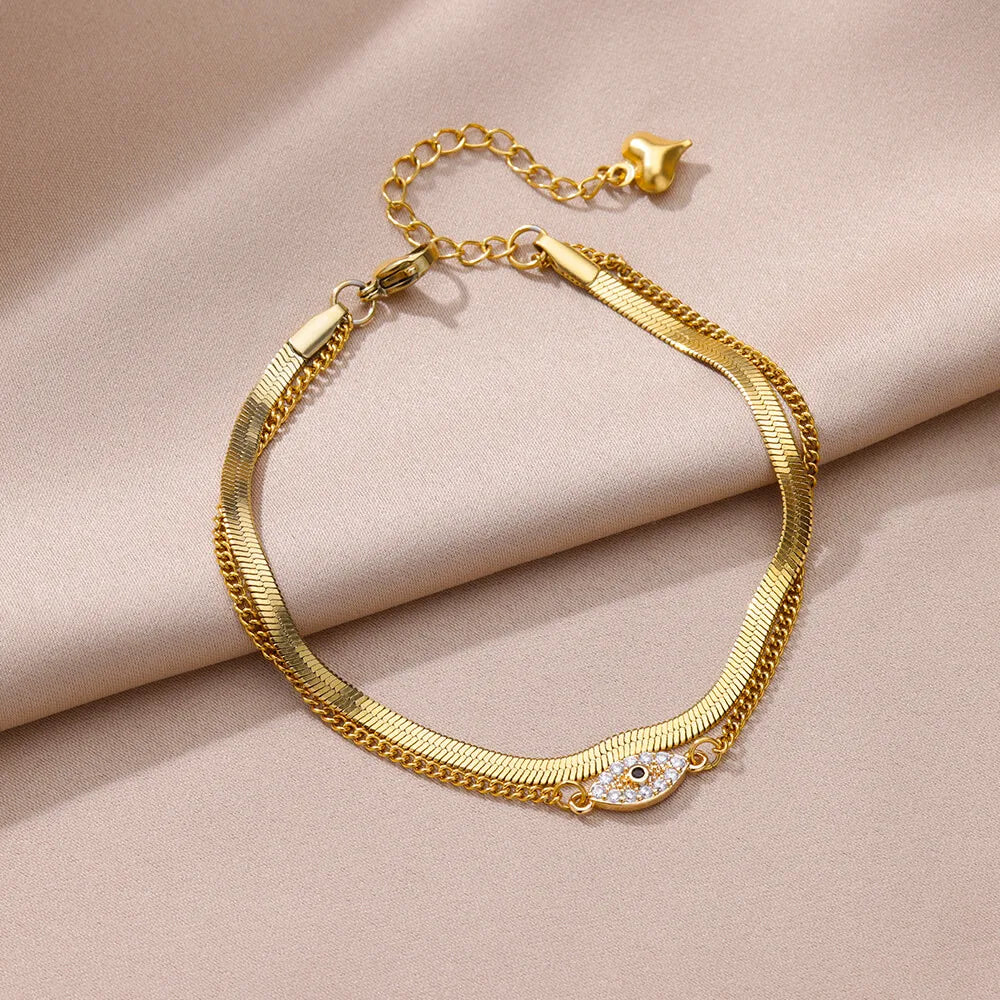 Elariah Bracelet de cheville en acier inoxydable plaqué or 18 carats avec perles pour femmes – Bracelet de cheville classique avec perles d'imitation pour la plage