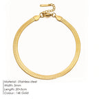4mm Stainless Steel Snake Chain Anklet for Women – Minimalist Waterproof Beach Anklet, Adjustable Non-Tarnish Chain
