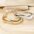 Irregular Geometric Cuff Bangle Bracelet for Women – Bold Statement Fashion Bracelet, Trendy Open Cuff Jewelry