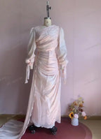 Elariah Silky Modest Satin-Feel Kaftan Maxi Dress for Women – Long Sleeve Muslim Abaya, Jalabiya, Casual & Occasion Wear