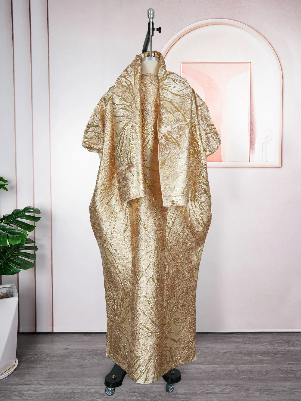 Elariah Luxury Sequin Kaftan Abaya for Women with Matching Headscarf – Modest Evening Party Maxi Dress