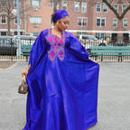 Elegant Embroidered African Abaya Dress – Plus Size Dashiki Boubou for Women | Party & Church Wear
